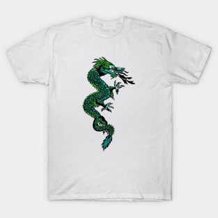 Chinese green dragon design T-Shirt